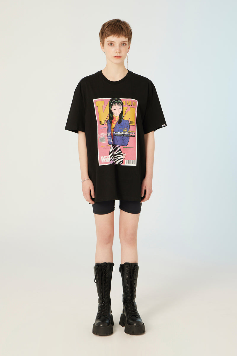 UL:KIN X TREE 13 ARTIST T-SHIRT VITA MINIMUM BLACK