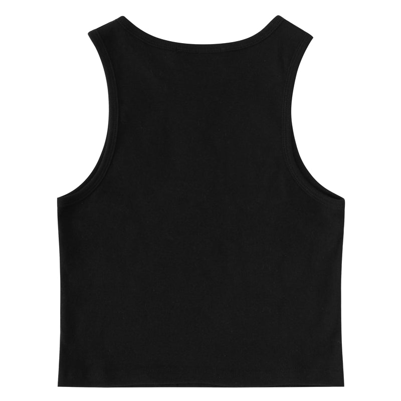 UL:KIN X BETTY BOOP CROP SLEEVELESS T-SHIRT BLACK