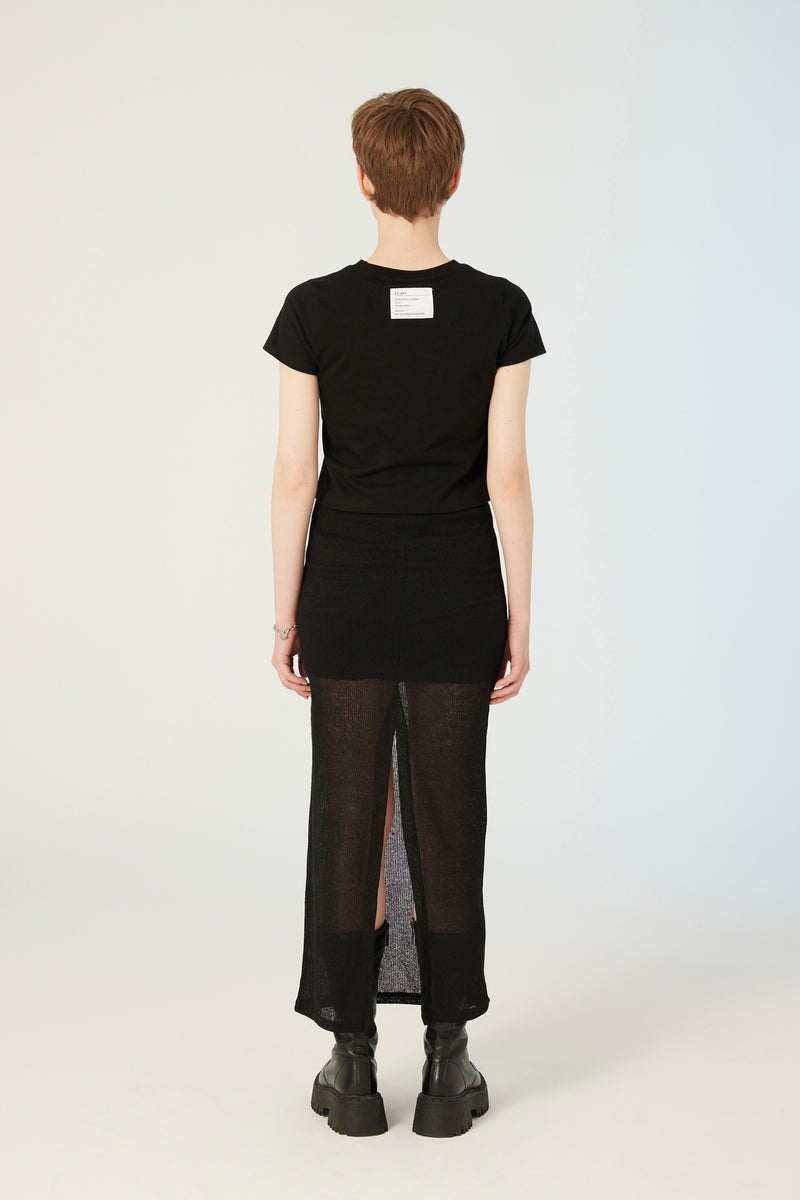 UL:KIN X BETTY BOOP HEARTCLUB SEMI-CROP T-SHIRT BLACK