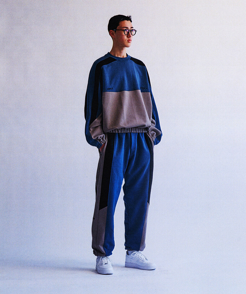 AJOBYAJO TRI MIXED SWEAT PANTS TEAL
