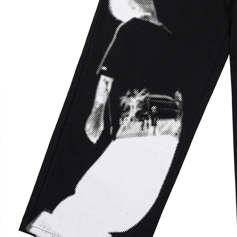 AJOBYAJO TRAIGAN PANTS BLACK