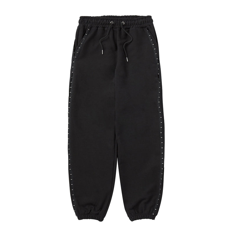 UL:KIN HOOK TAPE SWEATPANTS BLACK