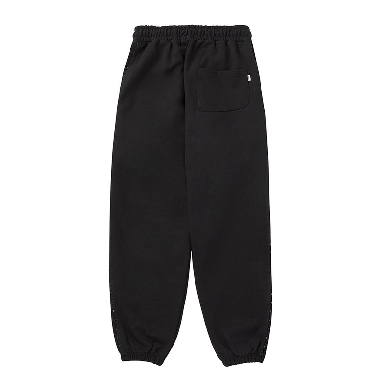 UL:KIN HOOK TAPE SWEATPANTS BLACK