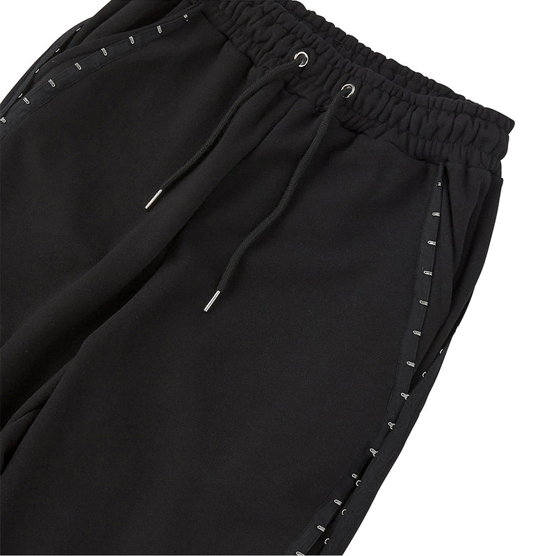UL:KIN HOOK TAPE SWEATPANTS BLACK