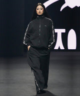 AJOBYAJO ONE TUCK TRACK PANTS BLACK