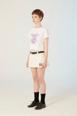 UL:KIN X BETTY BOOP BOOP LOVE SEMI-CROP T-SHIRT WHITE