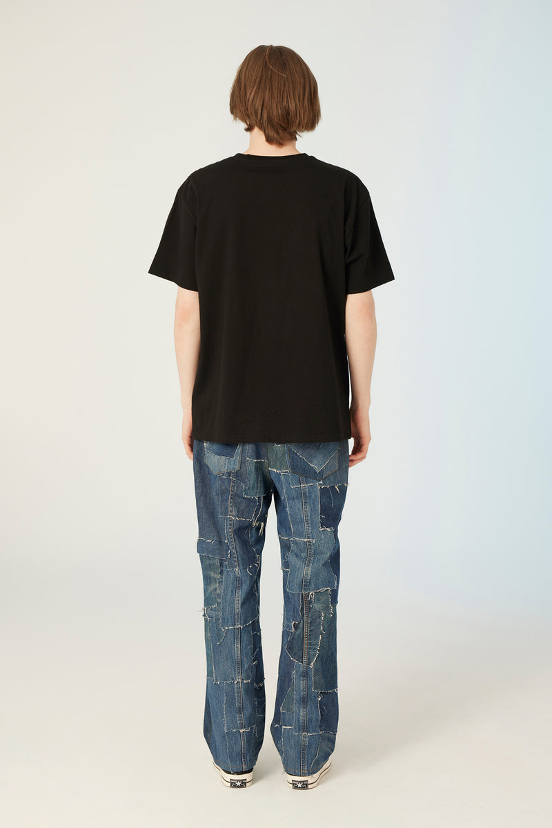 UL:KIN X TREE 13 ARTIST T-SHIRT DOUNT COUNTY BLACK