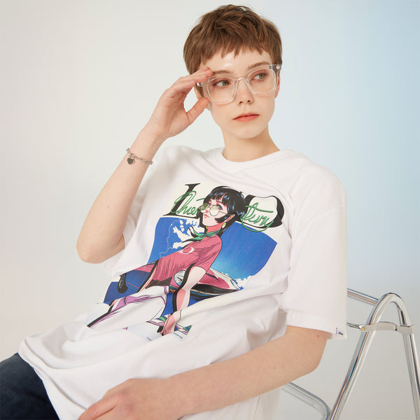 UL:KIN X TREE 13 ARTIST T-SHIRT FAIRLADY 2 WHITE