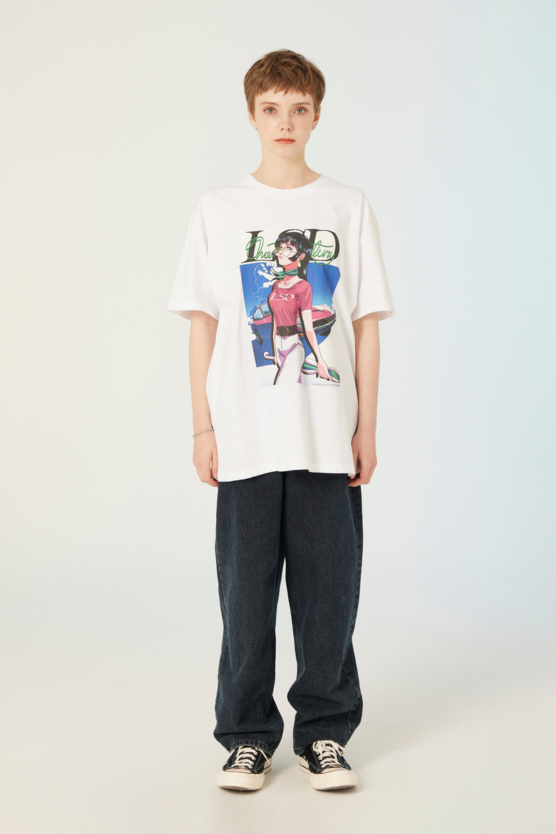 UL:KIN X TREE 13 ARTIST T-SHIRT FAIRLADY 2 WHITE