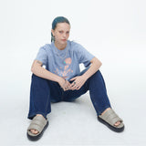 SSERPE WILDFLOWER PIGMENT HALF SLEEVE TEE SKY BLUE