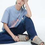 SSERPE WILDFLOWER PIGMENT HALF SLEEVE TEE SKY BLUE