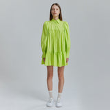 AVAVAV PUFF SHIRT DRESS NEON GREEN