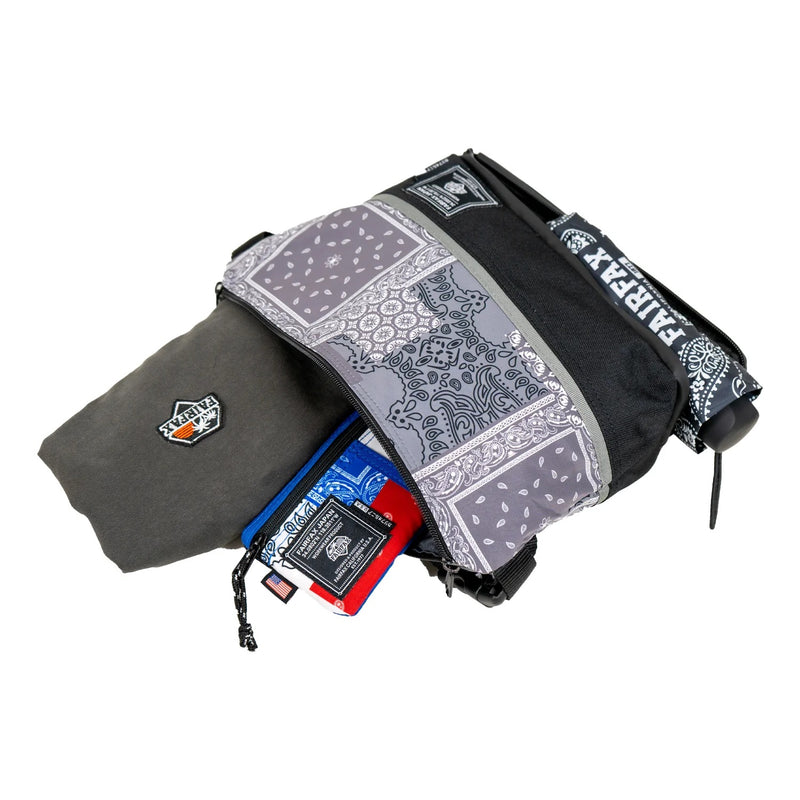 FAIRFAX PATCHWORK BANDANA BIKE POUCH 2.0 GREY