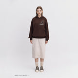 KANGOL BOUCLE SYMBOL HOODIE BROWN