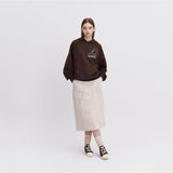 KANGOL BOUCLE SYMBOL HOODIE BROWN
