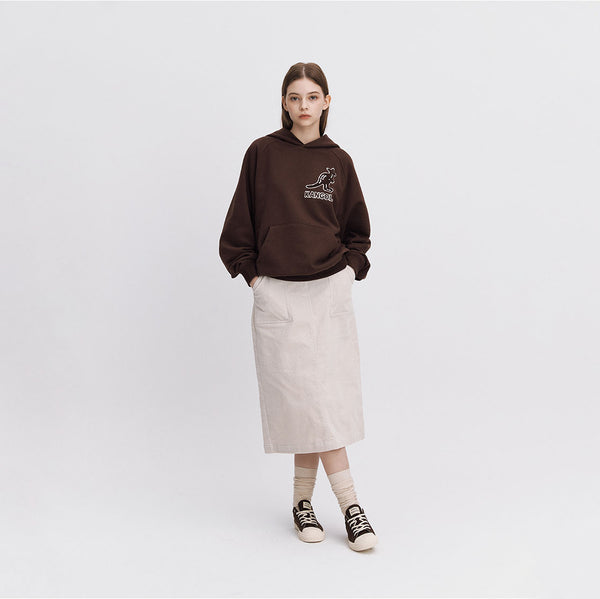 KANGOL BOUCLE SYMBOL HOODIE BROWN