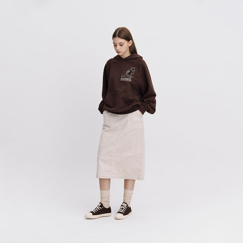 KANGOL BOUCLE SYMBOL HOODIE BROWN