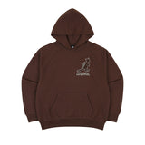 KANGOL BOUCLE SYMBOL HOODIE BROWN