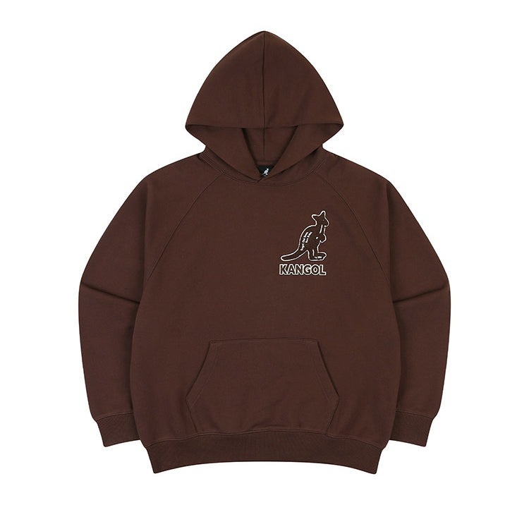 KANGOL BOUCLE SYMBOL HOODIE BROWN