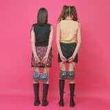 CRANK VINTAGE LACE MINI SKIRT PINK
