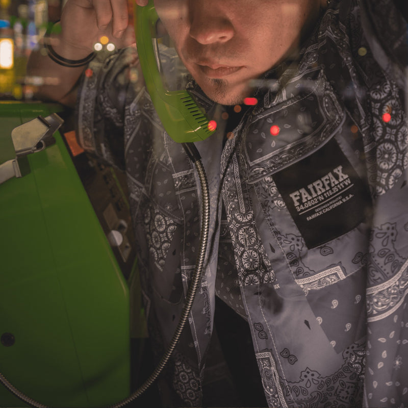 FAIRFAX PATCHWORK BANDANA SHIRT GREY