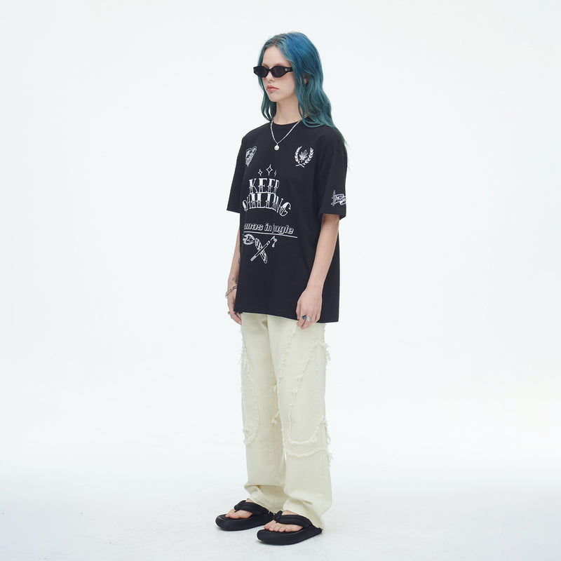 SSERPE KEEP CHILLING HALF SLEEVE TEE BLACK
