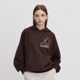 KANGOL BOUCLE SYMBOL HOODIE BROWN