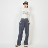CRANK WOOL SPAN LETTERING TURTLENECK WHITE