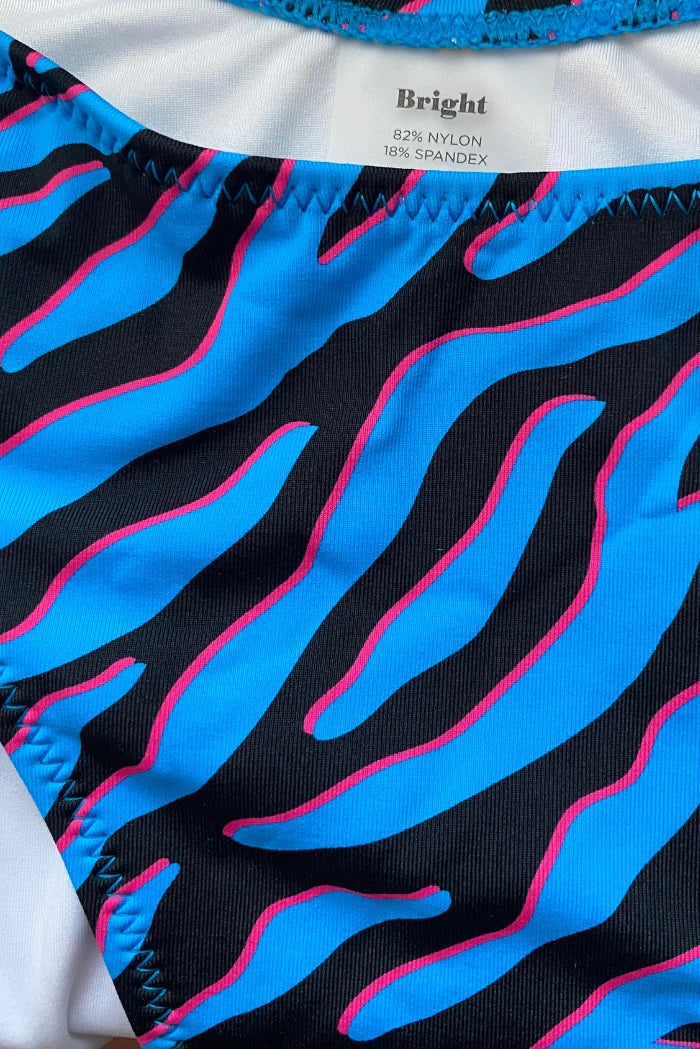 BRIGHT SWIMWEAR MARIA BOTTOM BLUE ZEBRA