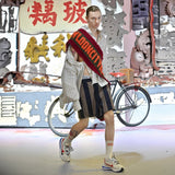 KOWLOON CITY BOY STRIPED SHORTS NAVY