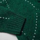 KOWLOON CITY BOY FELTED LACE UP  HOODIE GREEN