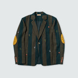 KOWLOON CITY BOY KOWLOON STRIPED PINS BLAZER BLUE