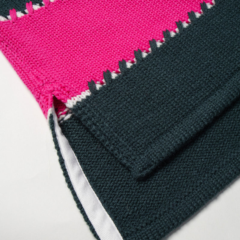 KOWLOON CITY BOY WINTER STRIPED POLO SWEATER PINK