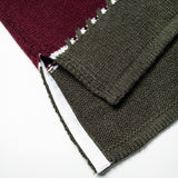 KOWLOON CITY BOY WINTER STRIPED POLO SWEATER MAROON