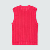 KOWLOON CITY BOY OPEN KNIT TANK FUCHSIA