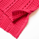 KOWLOON CITY BOY OPEN KNIT TANK FUCHSIA