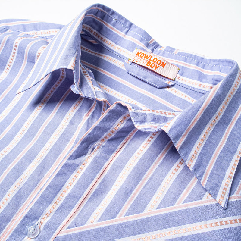KOWLOON CITY BOY CHAMPION STRIPED SHIRT BLUE