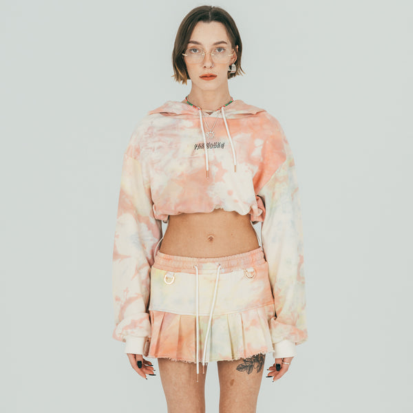 FAN YOUNG TIE DYE LOGO PRINTING HOODIE MULTI