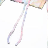 FAN YOUNG TIE DYE CROP CARDIGAN RAINBOW