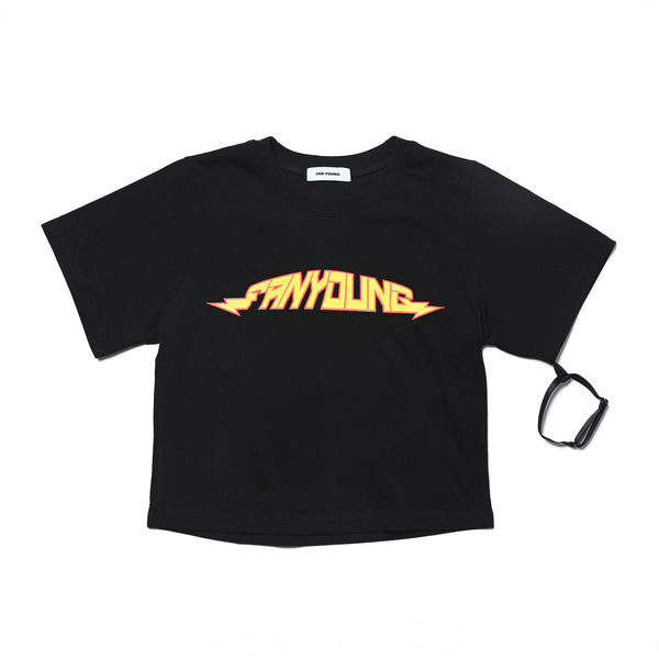 FAN YOUNG SLIMFIT FLASH LOGO TEE BLACK