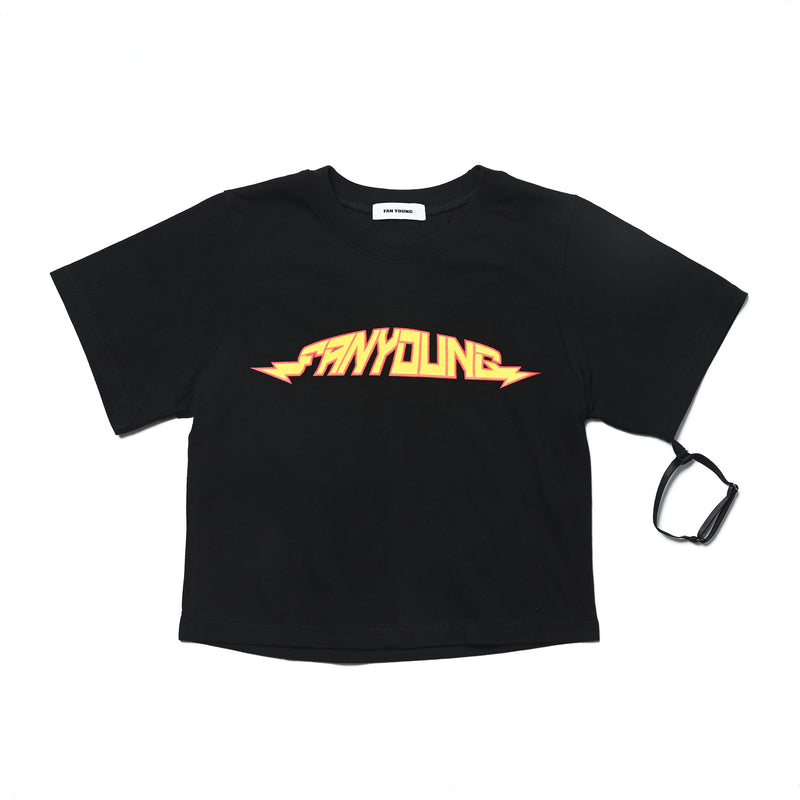 FAN YOUNG SLIMFIT FLASH LOGO TEE BLACK