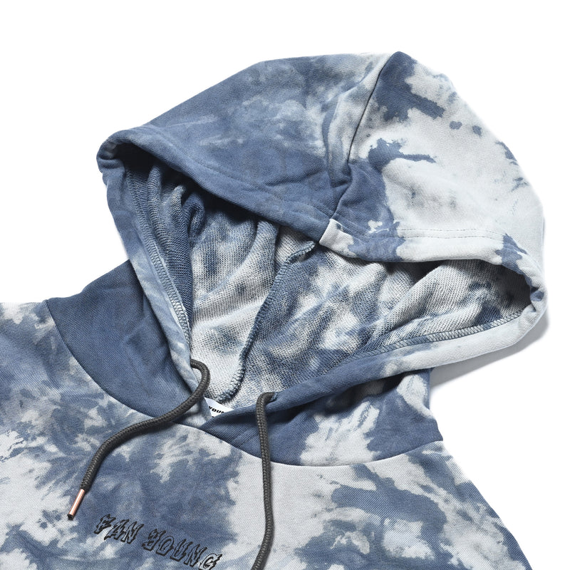 FAN YOUNG TIE DYE LOGO PRINTING HOODIE MULTI