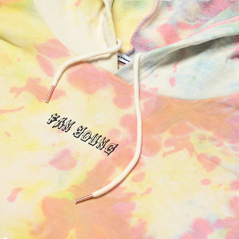 FAN YOUNG TIE DYE LOGO PRINTING HOODIE MULTI