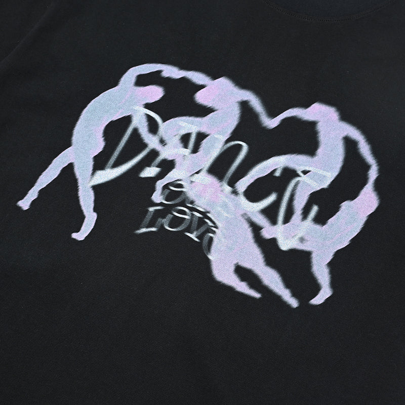 SSERPE DANCE OUR LOVE HALF SLEEVE TEE BLACK