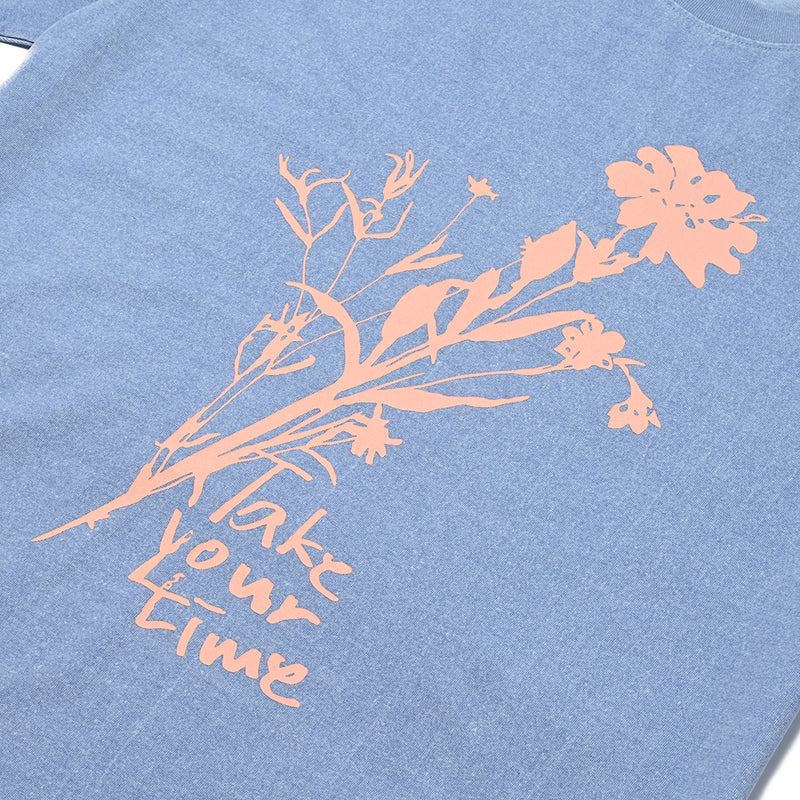SSERPE WILDFLOWER PIGMENT HALF SLEEVE TEE SKY BLUE
