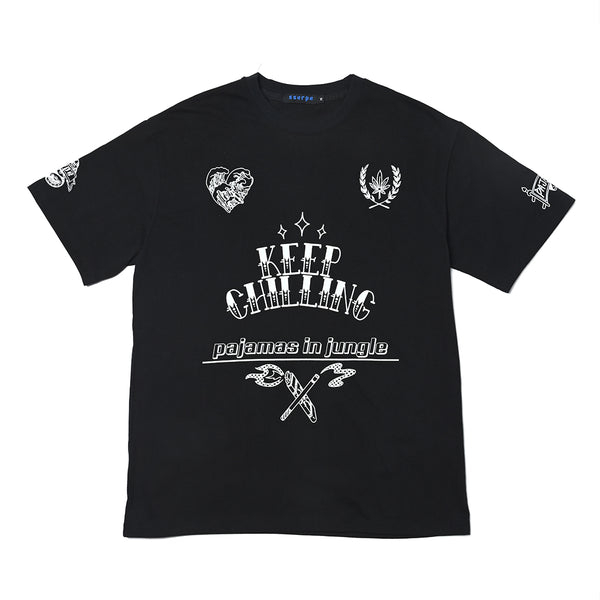 SSERPE KEEP CHILLING HALF SLEEVE TEE BLACK