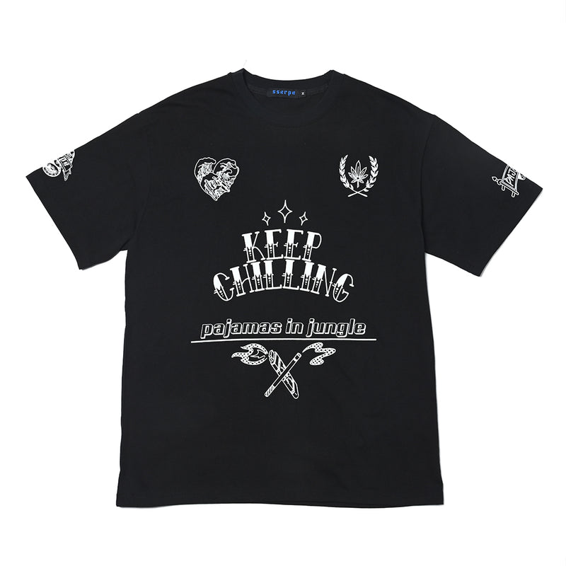 SSERPE KEEP CHILLING HALF SLEEVE TEE BLACK