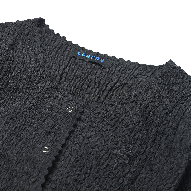 SSERPE TREE FRUIT CROP CARDIGAN BLACK