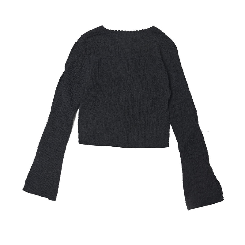 SSERPE TREE FRUIT CROP CARDIGAN BLACK