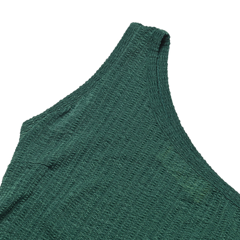 SETSETSET ASYMMETRIC KNIT TOP GREEN
